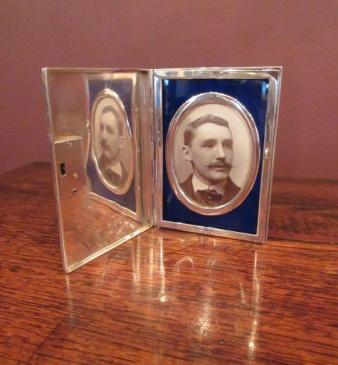 Rare Victorian Silver Hinged Door Photo Frame