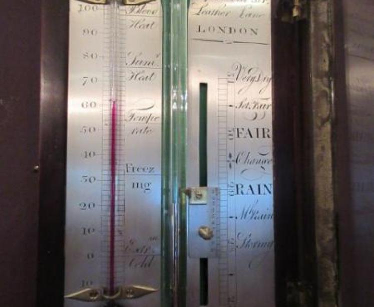 Superb George III Period Sheraton Inlaid London Stick Barometer - Image 2