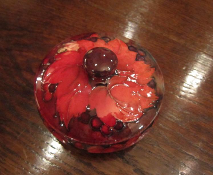 Moorcroft Leaf & Berries Flambe Lidded Dish - Image 2