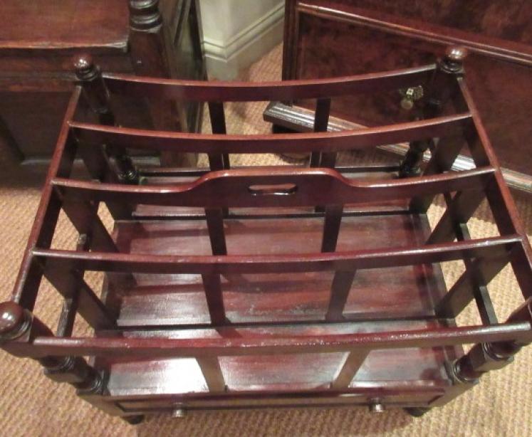 Early Victorian Mahogany Music Canterbury - Image 2