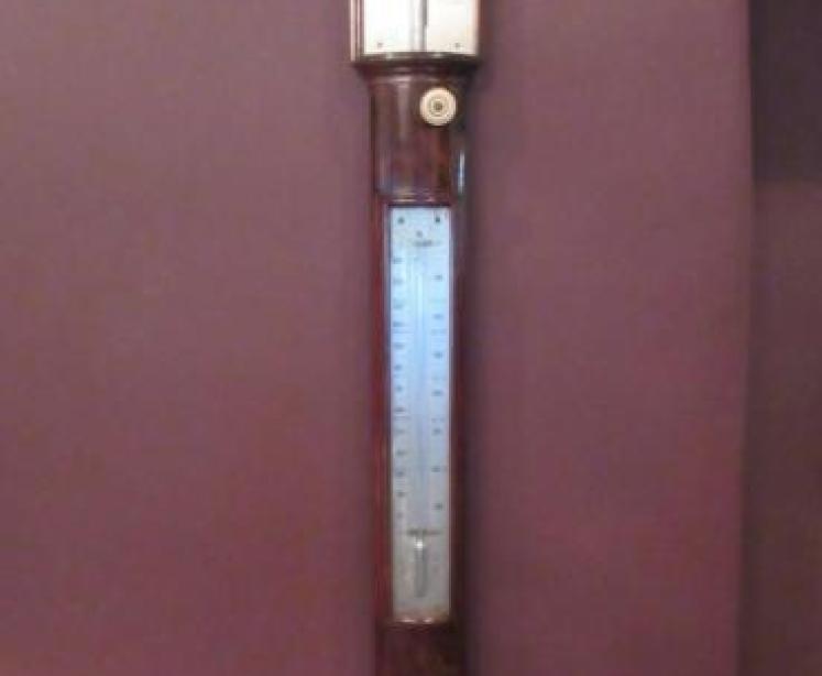 Fine Early Victorian Rosewood Bow Fronted Glasgow Stick Barometer - Image 1