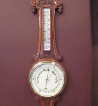 Superb Mid Victorian Polished Oak Banjo Barometer