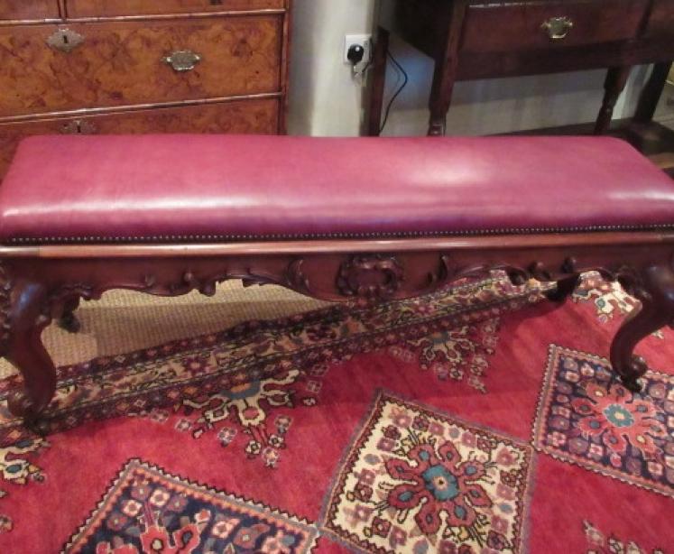 William IV Period Rococo Style Long Stool - Image 1