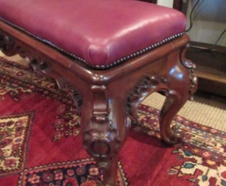 William IV Period Rococo Style Long Stool - Image 5