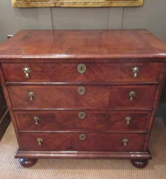 Fine George I Period Figured Walnut Chest of Drawers