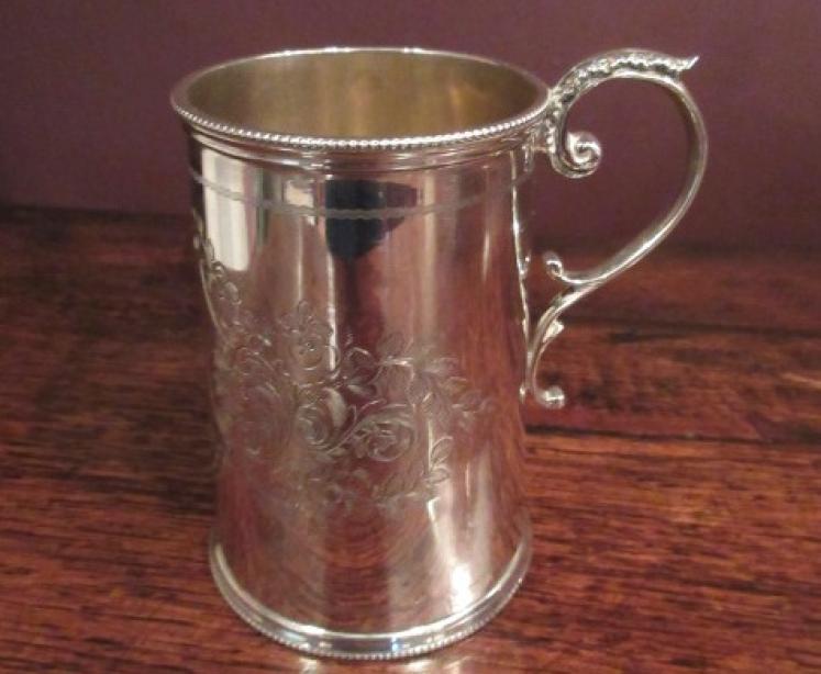 Elegant Edwardian Period Silver Child's Mug - Image 1