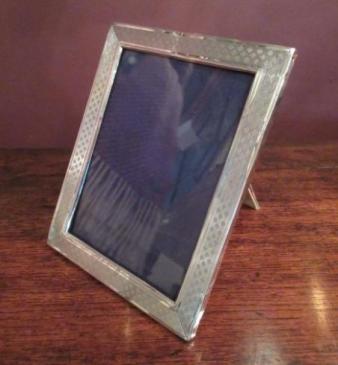 George V Period Silver Engraved Photo Frame