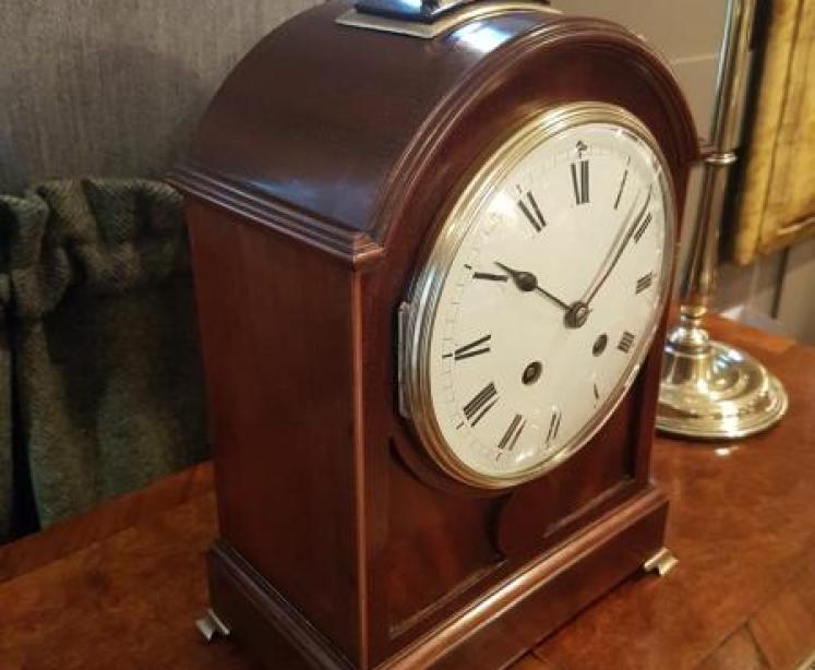 Edwardian Period Inlaid Striking Mantel Clock - Image 5