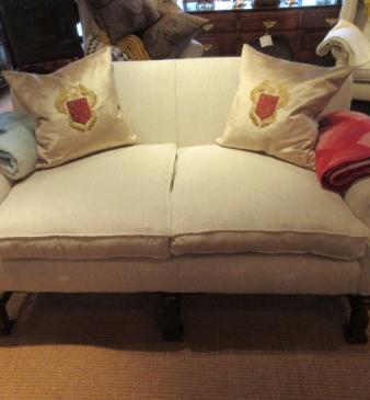 Late 19th Century Upholstered Two Seater Sofa