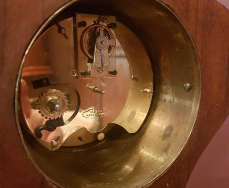 Inlaid Edwardian Mantel Clock - Image 2