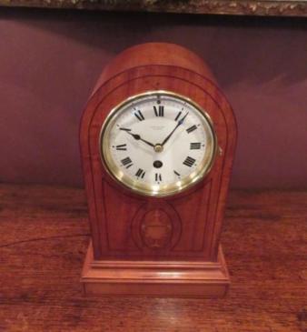 Superb Edwardian Period Satinwood Mantel Clock
