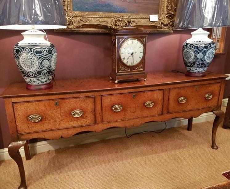 George II Oak Cabriole Leg Dresser - Image 1