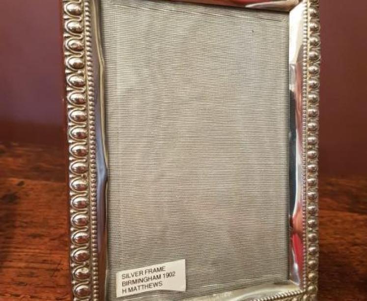 Edwardian Period Silver Bevel Edge Glass Photo Frame  - Image 1