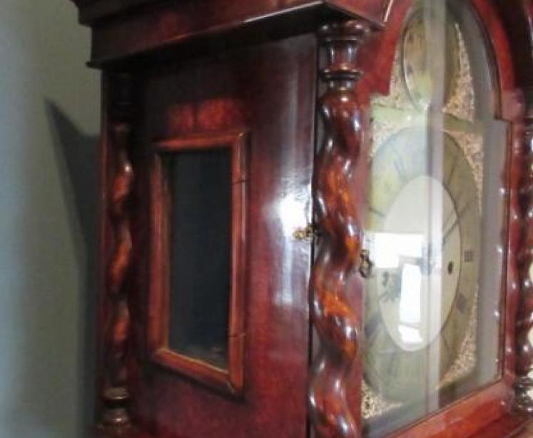 Superb 19th Century Burr Walnut Grandmother Clock - Image 4