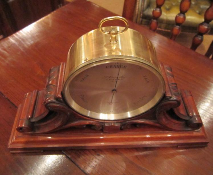 Superb Victorian London Barometer in Stand - Image 5