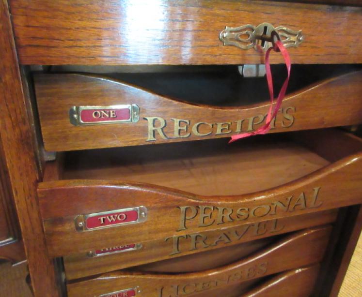 Superb Edwardian Period Antique Sign Written Filing Cabinet - Image 3