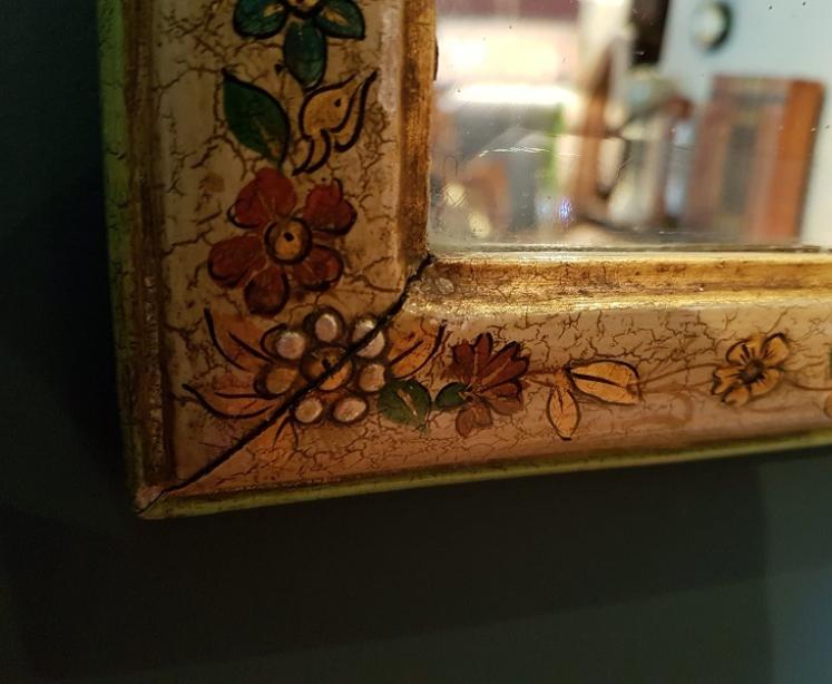 Superb Edwardian Period Chinioserie Hand Painted Mirror - Image 4