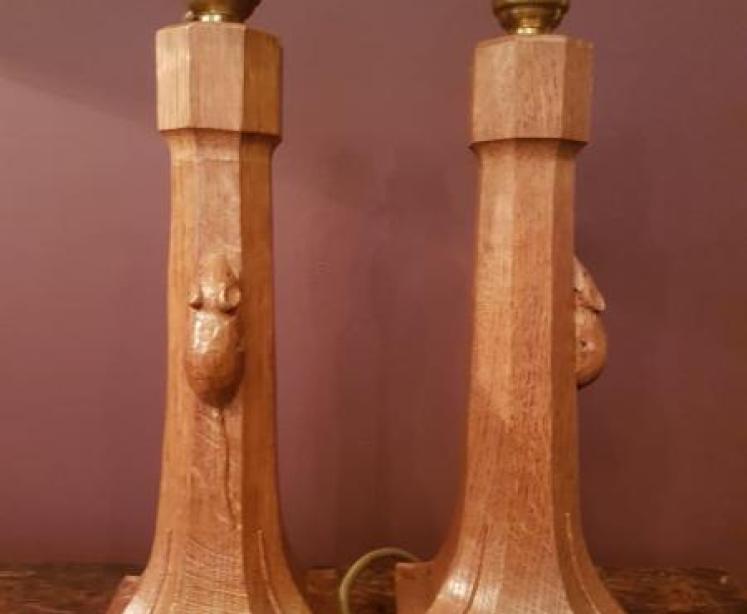 Pair of 1950's Mouseman Table Lamps - Image 4