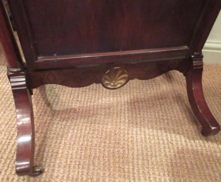 Fine George II Style Walnut Cheval Mirror - Image 4