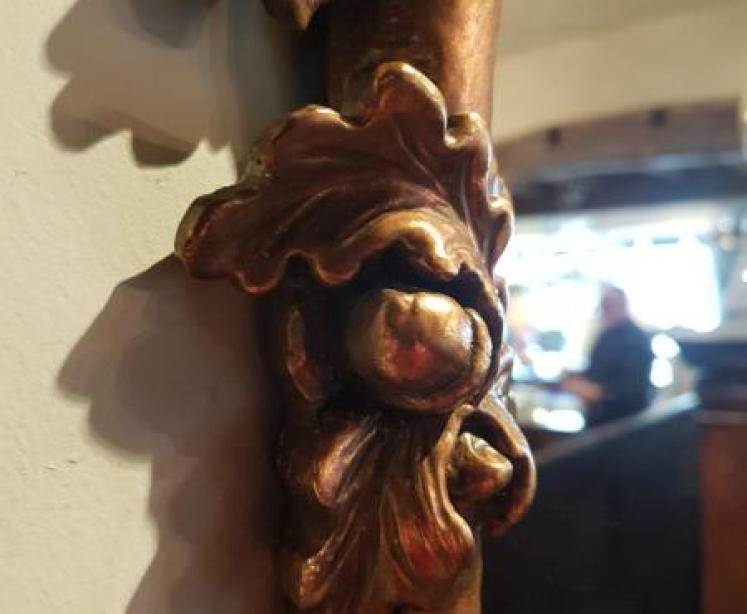 Victorian Timber Gilt Oak Leaf Design Mirror - Image 4