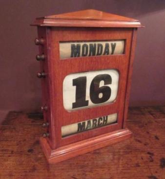 Superb Large Victorian Perpetual Desk Calendar