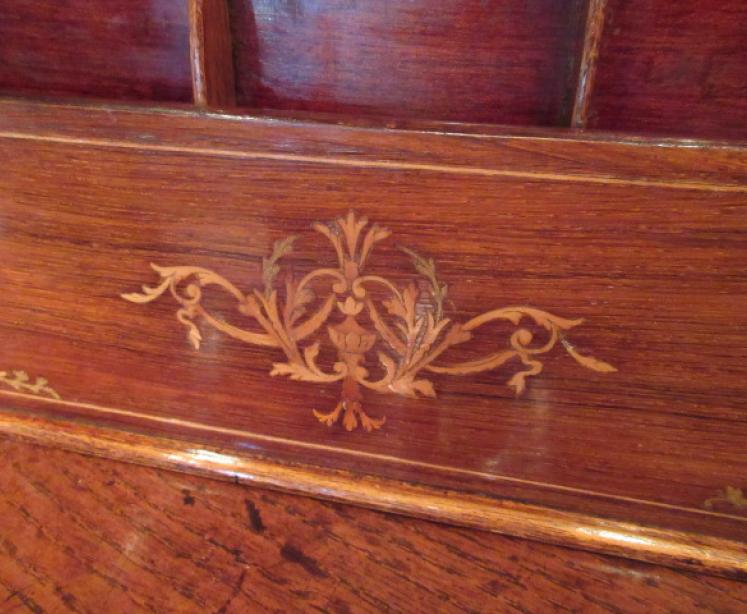 Victorian Rosewood Inlaid Letter Rack - Image 3