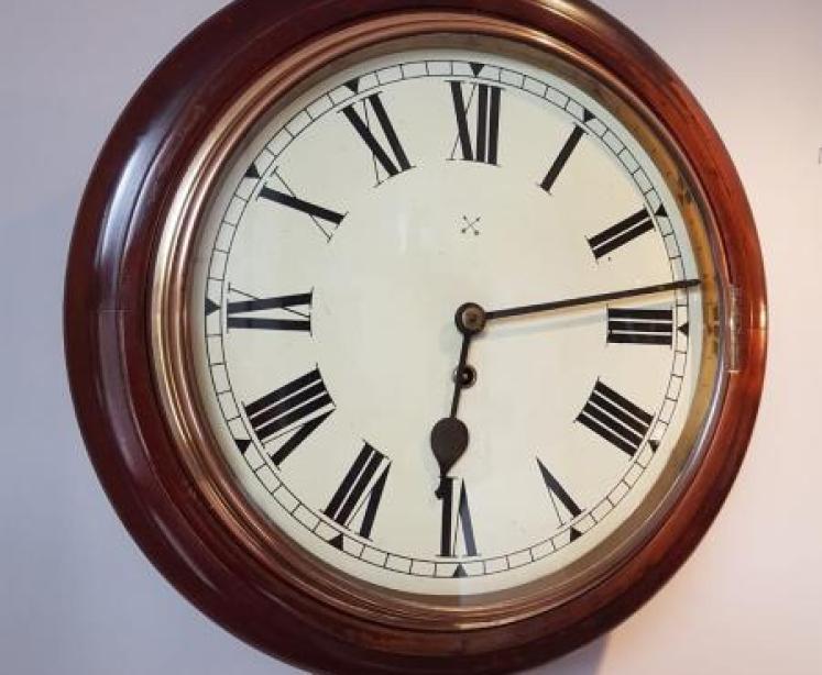 8 Day Edwardian English Dial Clock - Image 1