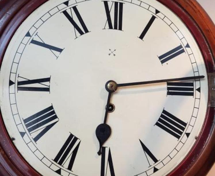 8 Day Edwardian English Dial Clock - Image 4