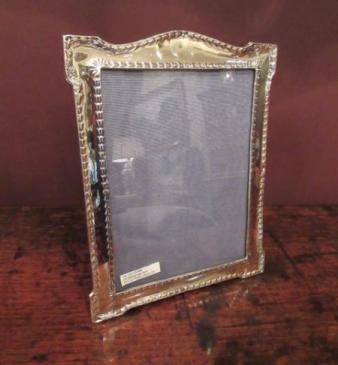 Large George V Period Antique Silver Photo Frame