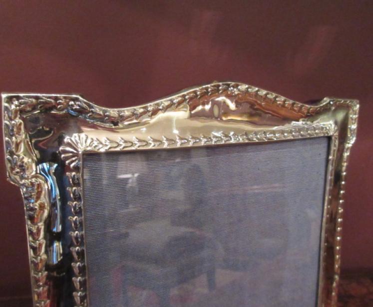 Large George V Period Antique Silver Photo Frame - Image 3