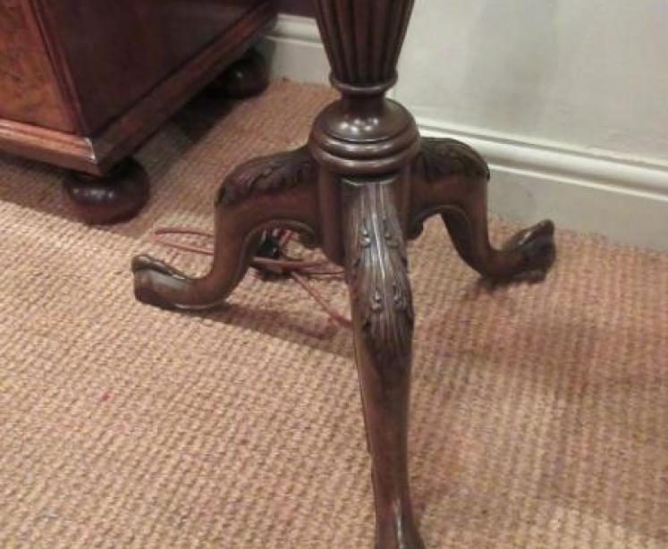 George III Style Mahogany Reeded Lamp Standard - Image 2