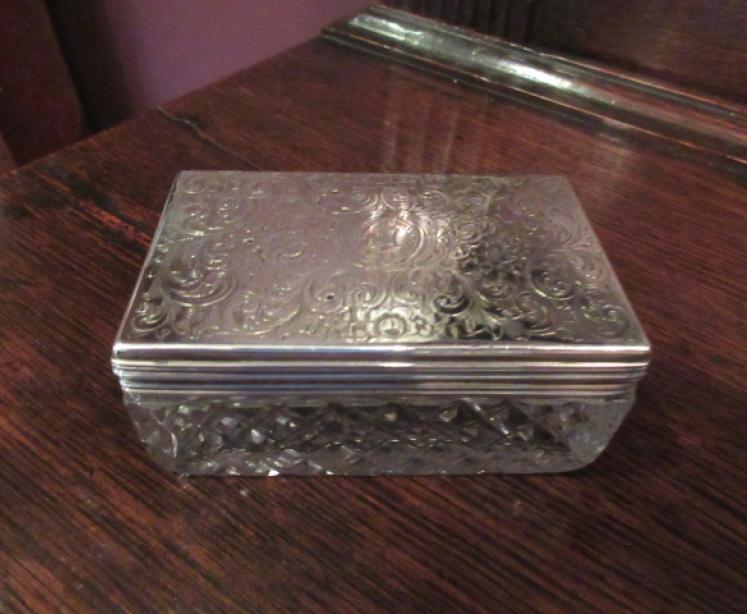 Mid 19th Century Silver Pot Porri Table Top Box - Image 5