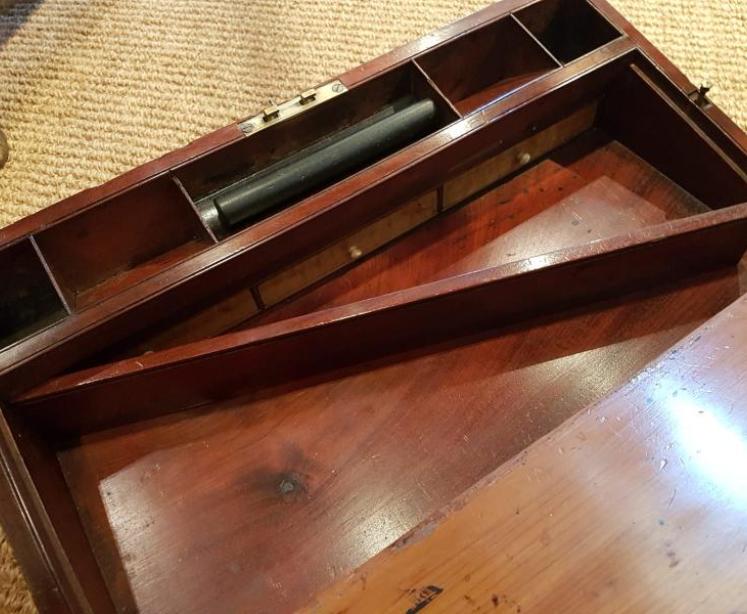 Regency Mahogany Campaign Writing Slope - Image 3