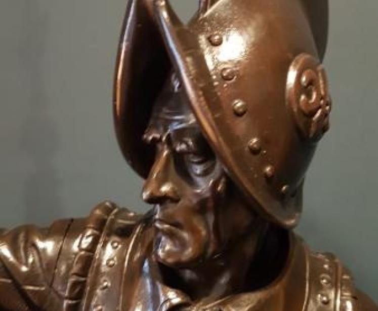 19th Century French Huguenot Bronze Figure - Image 3