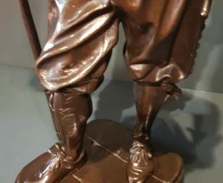 19th Century French Huguenot Bronze Figure - Image 4