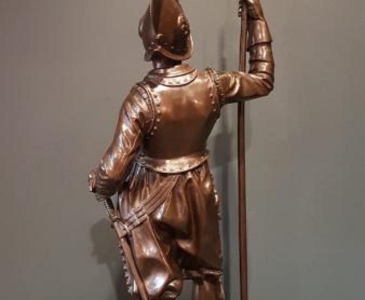 19th Century French Huguenot Bronze Figure - Image 6