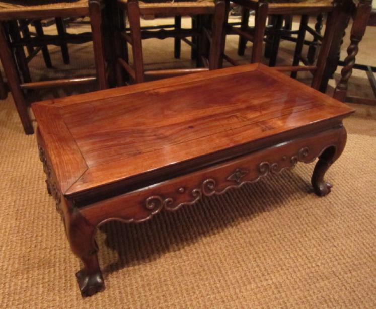Oriental Polished Rosewood Coffee Table - Image 1