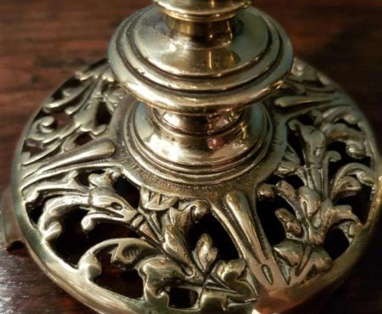 Pair of Late Victorian Decorative Candlesticks - Image 2