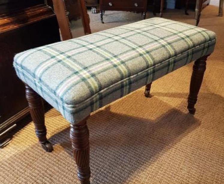 Victorian Mahogany Turned Leg Double Stool - Image 1