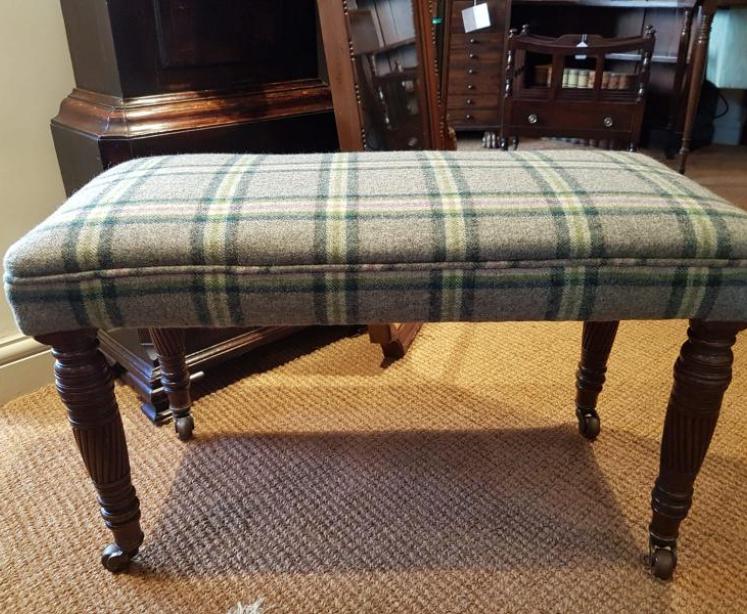 Victorian Mahogany Turned Leg Double Stool - Image 2