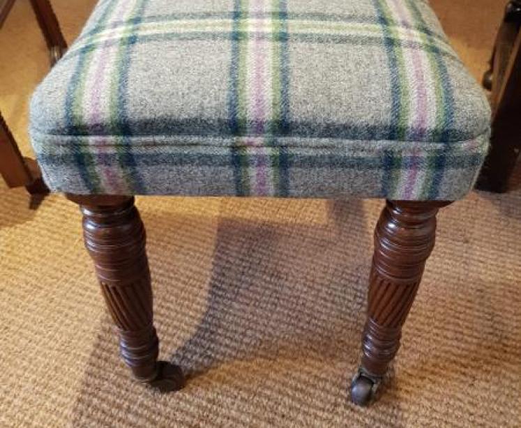 Victorian Mahogany Turned Leg Double Stool - Image 3