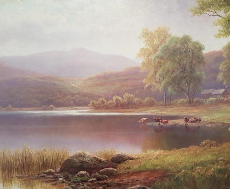 William Mellor Oil Painting of  Rydal Water - Image 4