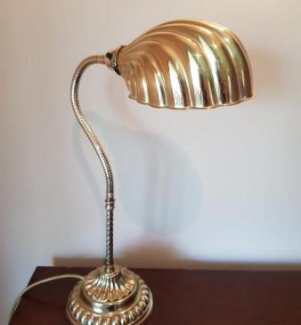 1920's Solid Brass Adjustable Desk Lamp