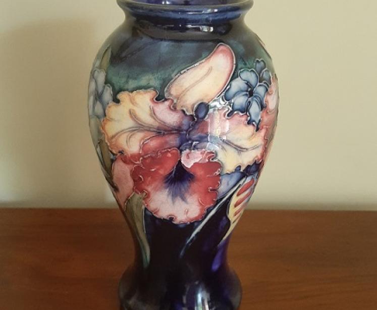 Moorcroft Slipper Orchid Baluster Shaped Vase - Image 1