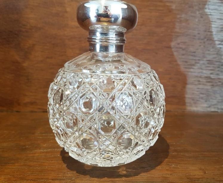 Edwardian Period Silver & Royal Blue Enamel Scent - Image 4