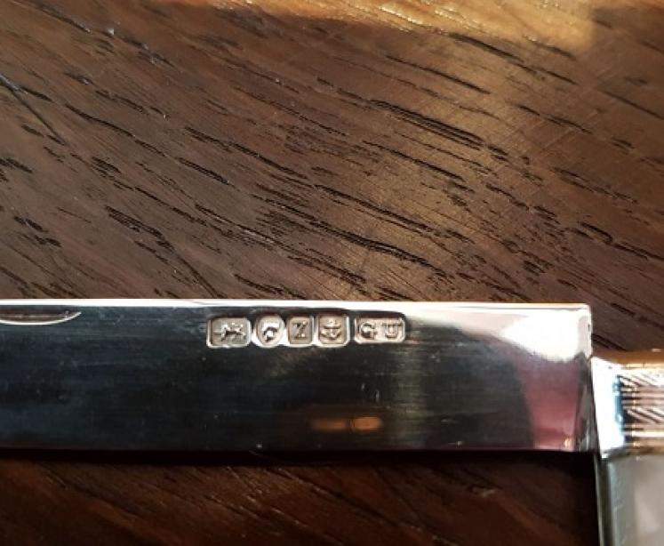 Victorian Antique Silver & Mother of Pearl Fruit Knife - Image 4