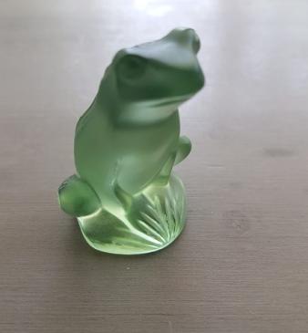 Lalique Green Opalescent Frog