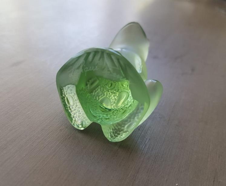 Lalique Green Opalescent Frog - Image 5