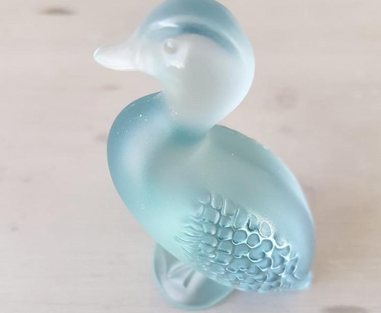 Lalique Blue Opalescent Duck - Image 5
