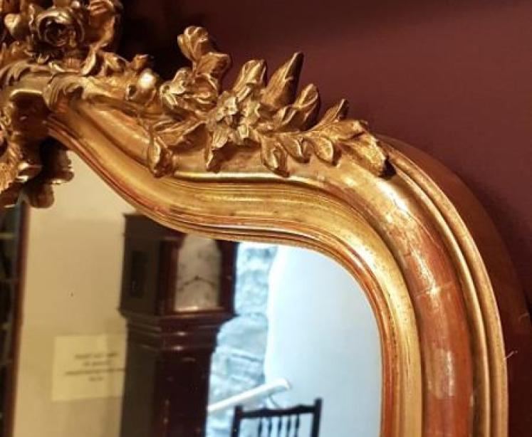 Superb Mid 19th Century Timber Gilt Large Mirror - Image 4